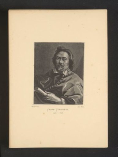Reproduction of an engraving of a portrait of Jacques Jordaens by Pieter de Jode (II)