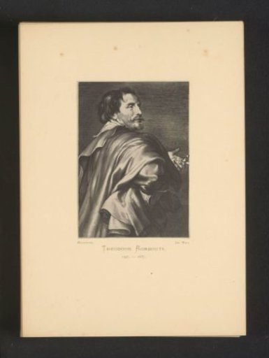 Reproduction of an engraving of a portrait of Theodoor Rombouts by Paulus Pontius