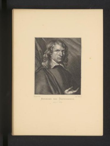 Reproduction of an engraving of a portrait of Abraham van Diepenbeeck by Paulus Pontius