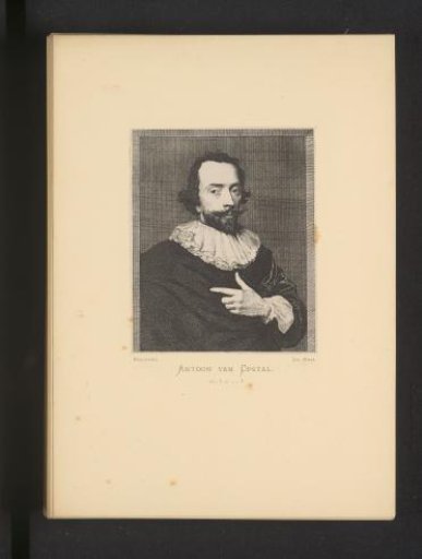 Reproduction of an engraving of a portrait of Anton van Opstal