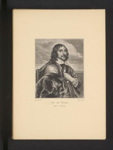 Reproduction of an engraving of a portrait of Jan Davidsz. de Heem by Paulus Pontius