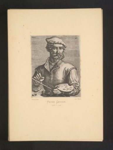 Reproduction of an engraving of a portrait of Pieter Coecke van Aelst by Johannes Wierix
