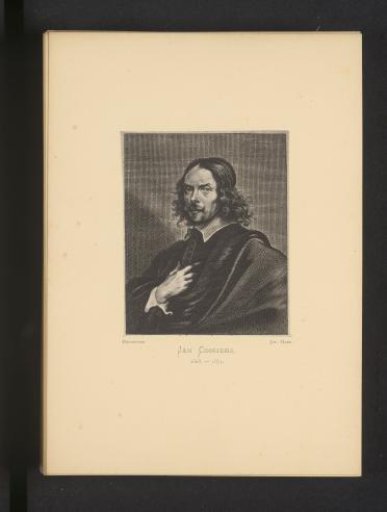 Reproduction of an engraving of a portrait of Jan Cossiers by Pieter de Jode (II)