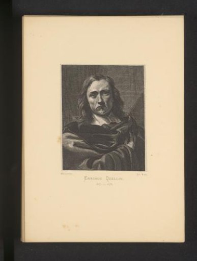 Reproduction of an engraving of a portrait of Erasmus Quellinus by Pieter de Jode (II)
