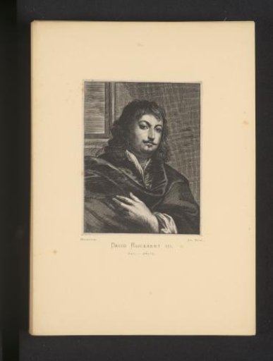 Reproduction of an engraving of a portrait of David Rijckaert (III) by Frederik Bouttats (the Younger)