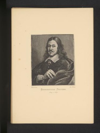 Reproduction of an etching of a portrait of Bonaventura Peeters by Wenceslaus Hollar