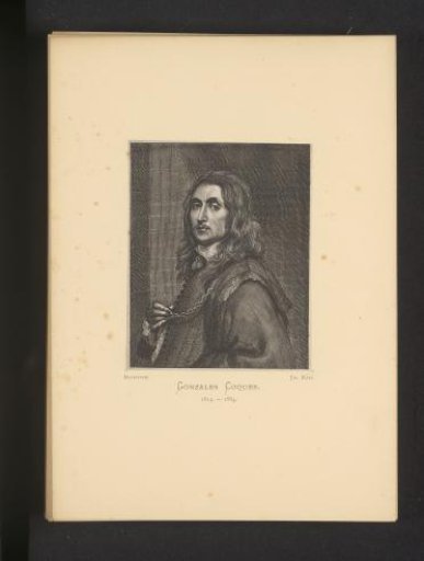 Reproduction of an engraving of a portrait of Gonzales Coques by Paulus Pontius