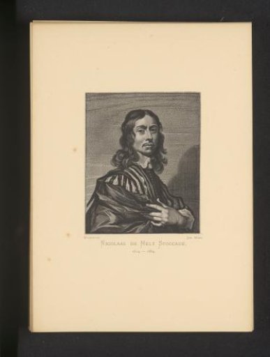 Reproduction of an engraving of a portrait of Nicolaes van Helt Stockade by Pieter de Jode (II)