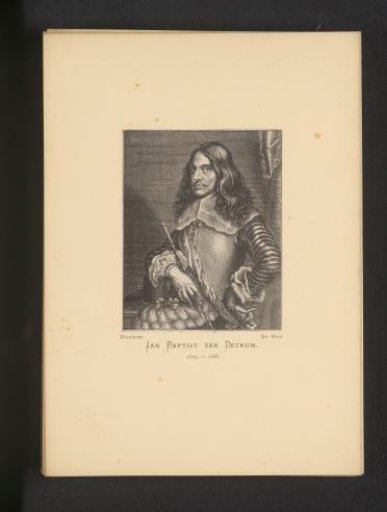 Reproduction of an engraving of a portrait of Jan Baptist van Deynum by Wenceslaus Hollar