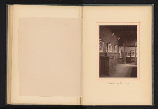 Room with displayed engravings in the house of Christoffel Plantijn