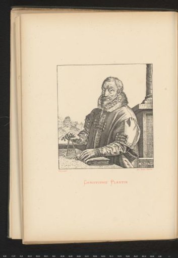 Reproduction of a portrait of Christoffel Plantijn