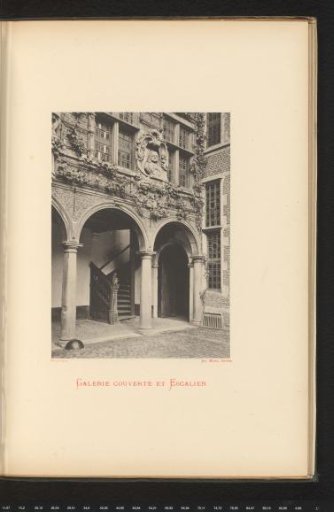 Covered corridor with staircase of the house of Christoffel Plantijn