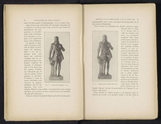 Bronze sculpture of Ambroise Paré, probably by Émile Louis Picault, photographed by water