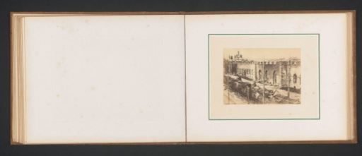 View of the grain warehouse in Paris after the fire by the Paris Commune