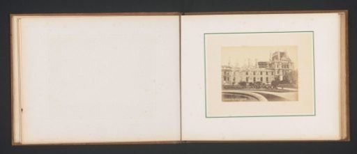 View of the Tuileries and the Pavillon de l'Horloge in Paris after the fire by the Paris Commune