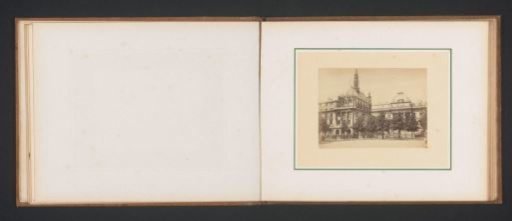 View of the Palace of Justice in Paris after the fire by the Paris Commune
