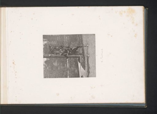 Man on a rearing horse