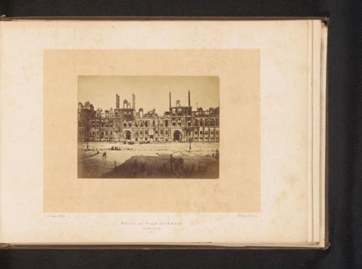 View of the Town Hall in Paris after the Fire by the Paris Commune