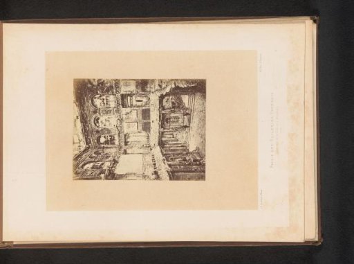 View of the Salle des Maréchaux in the Palais des Tuileries in Paris after the fire by the Paris Commune