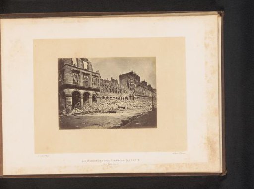 View of the Ministry of Finance in Paris after the fire by the Paris Commune