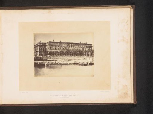 View of the Council of State in Paris after the fire by the Paris Commune