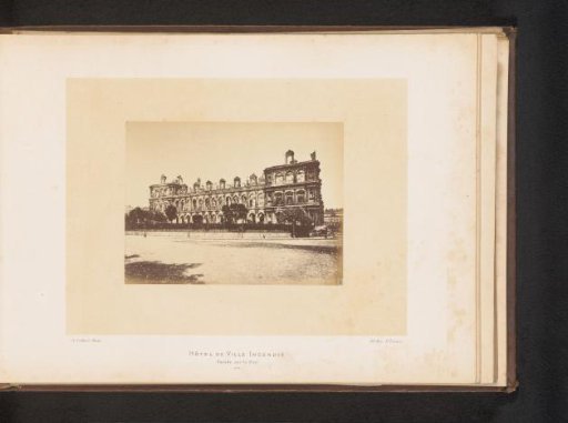 View of the Hôtel de Ville in Paris after the fire by the Paris Commune