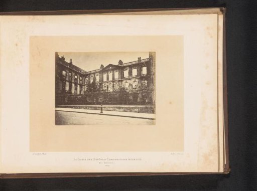 View of a bank in Paris after the fire by the Paris Commune