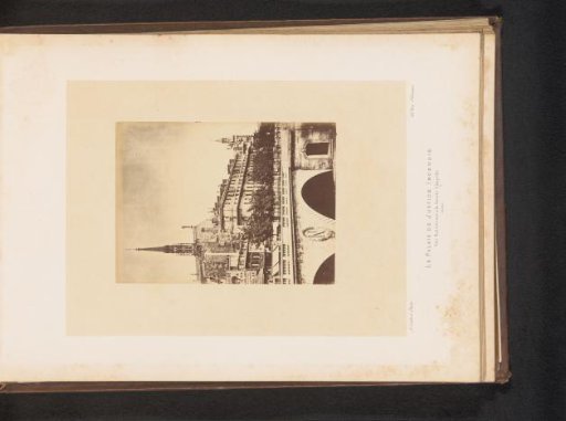 View of the Palace of Justice in Paris after the fire by the Paris Commune