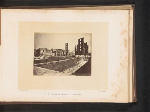 View of the docks of Villette in Paris after the fire by the Paris Commune