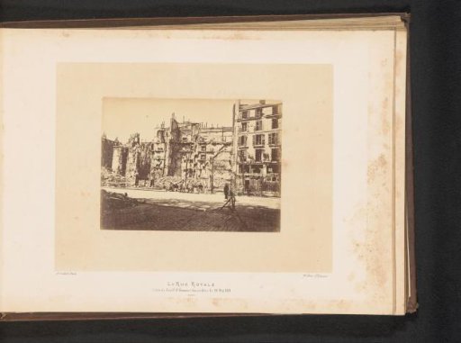 View of the Rue Royale in Paris after the fire by the Paris Commune