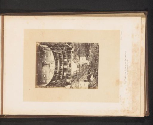 View of the interior of the Théâtre de la Ville in Paris after the fire by the Paris Commune