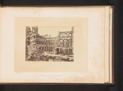 View of the interior of the Town Hall in Paris after the fire by the Paris Commune