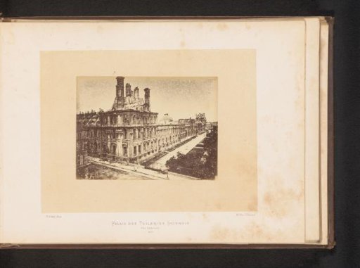 View of the Palais des Tuileries in Paris after the fire by the Paris Commune