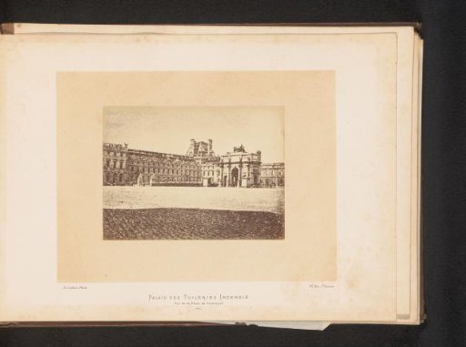 View of the Palais des Tuileries in Paris after the fire by the Paris Commune