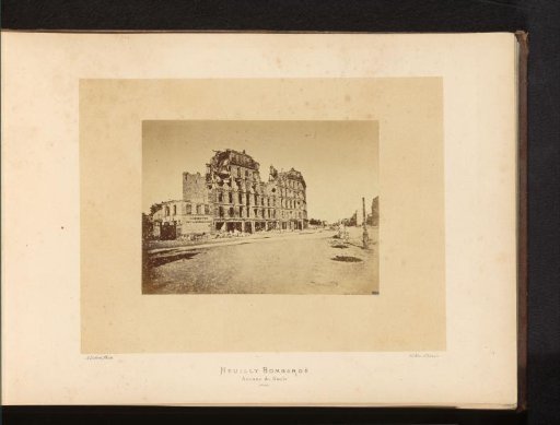 View of the Avenue du Roule in Neuilly-sur-Seine after destruction by the Paris Commune