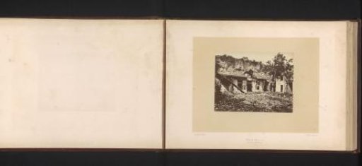 View of a redoubt and the Breteuil pavilion in Sèvres after destruction by the Paris Commune