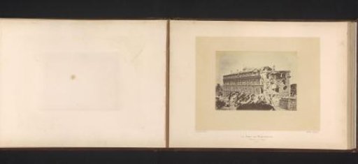 View of the remains of a barrack of Fort de Montrouge in Arcueil after the destruction by the Paris Commune