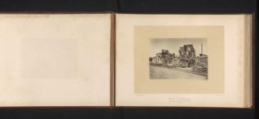 View of the remains of the Protestant church on the Rue de Chézy in Neuilly-sur-Seine after destruction by the Paris Commune