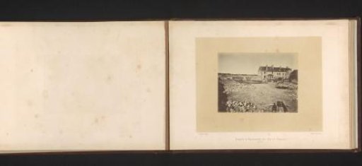 View of a farm and a rampart in Drancy, after the destruction by the Paris Commune