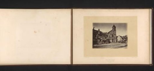 View of the church of Le Bourget after the destruction by the Paris Commune