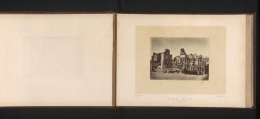 View of the Hôtel de la Tête Noire in Saint-Cloud after the fire by the Paris Commune