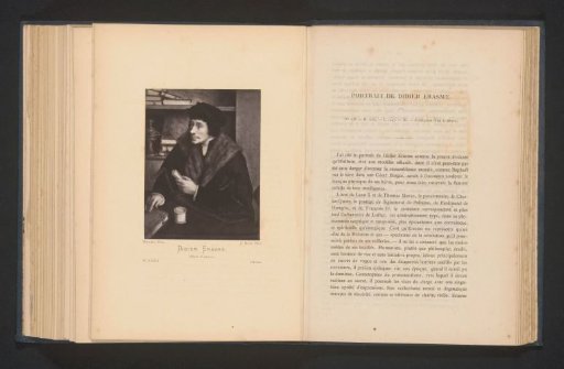 Reproduction of a Painting of a Portrait of Desiderius Erasmus by Hans Holbein II