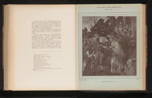 Reproduction of a painting of the apparition of Mary to Saint Bernard by Filippino Lippi