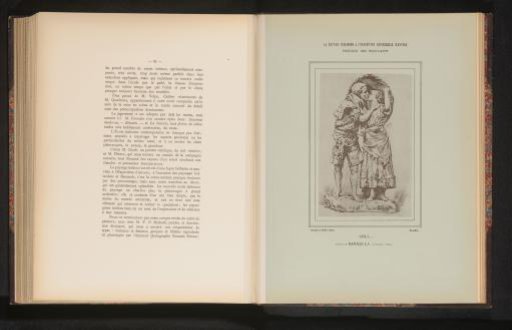 Reproduction of a drawing of a kissing couple by Costantino Barbella