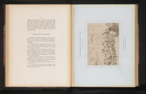Photographic reproduction of an interior design of an inn in Rome by Bartolomeo Pinelli