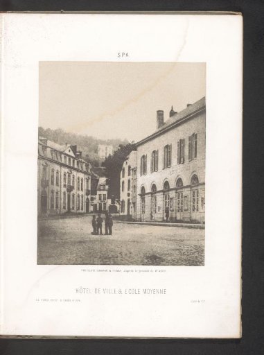 View of the town hall and a secondary school in Spa, Belgium