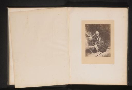 Portrait of an unknown woman knitting