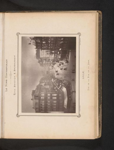 View of the Rue Faidherbe with the railway station in Lille