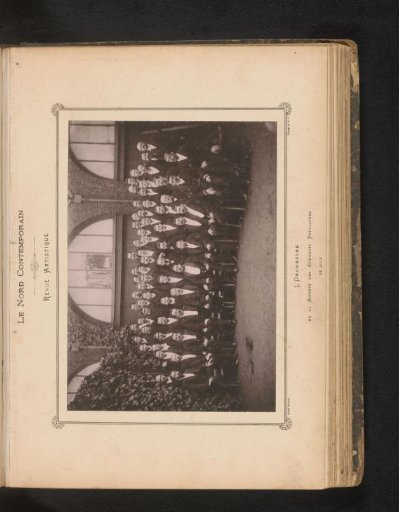 Group portrait of the orchestra of the Société des Concerts Populaires in Lille