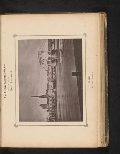 View of the suspension bridge in Rouen